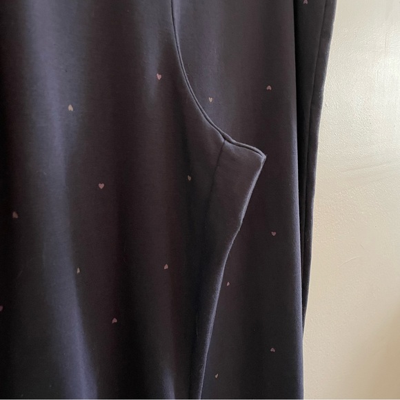 Reitmans Navy Wide Leg Pajama Set Purple Heart Print – Top XL Bottom XXL GUC - Picture 13 of 15